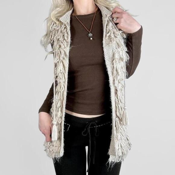 vintage 2000s boho knit vest - Picture 4 of 8